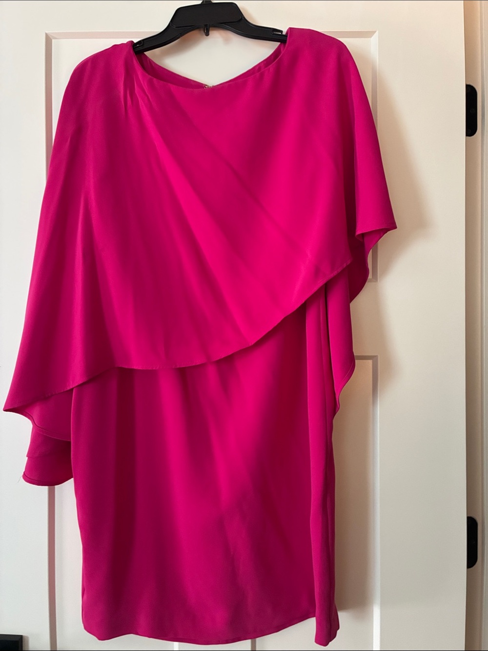 Trina Turk Fuchsia Layered Cape Dress